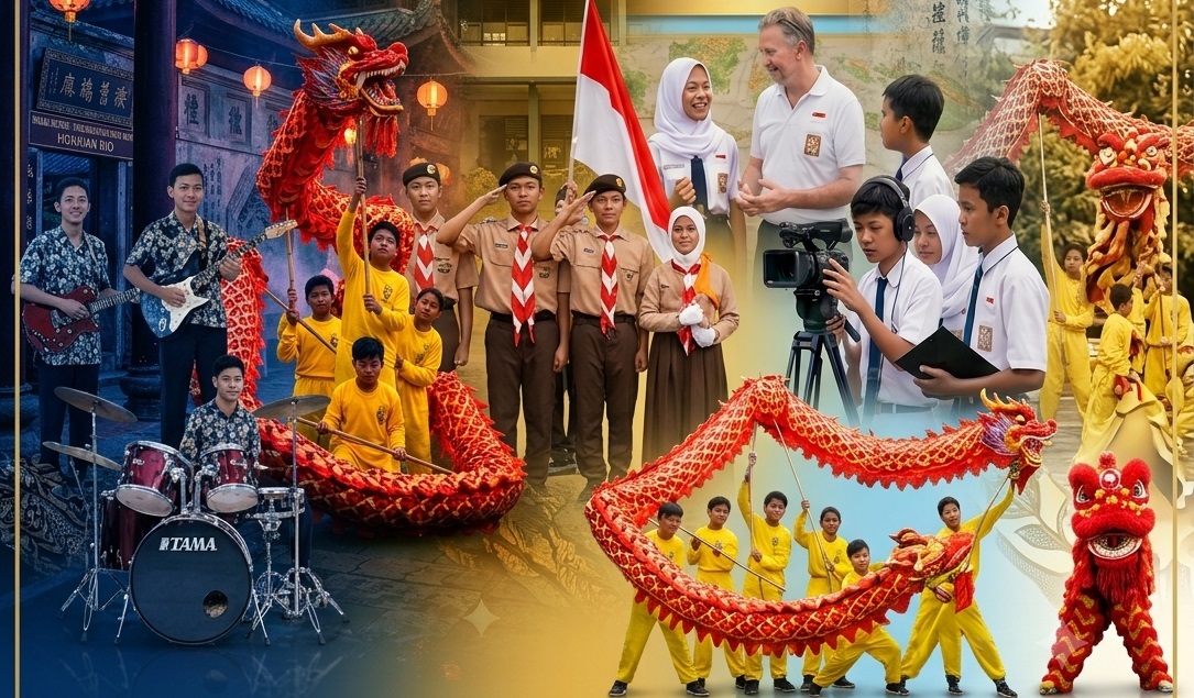 Ekstrakurikuler Barongsai dan Liang Liong Menjadi Kebanggaan SMP Taman Hidayah Cilacap